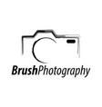 brush photography abstract camera icon logo vector image vector image