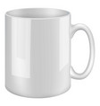 white mug mockup realistic style vector image