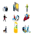 characters professions isometric set vector image vector image