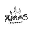 xmas lettering design vector image
