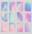 holographic foil gradient iridescent background vector image