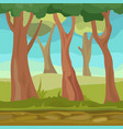 Natural seamless forest for game or app cartoon Vector Image