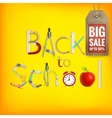 back to school sale background eps 10 vector image