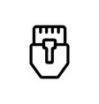 cable internet icon isolated contour vector image
