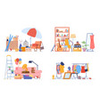 garage things sale second hand stuff storage vector image