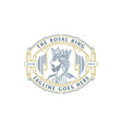 vintage royal king crown badge emblem label logo vector image vector image