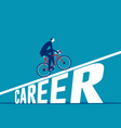 businessman riding up business career vector image vector image