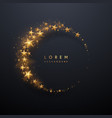circle stars frame with glow effect vector image