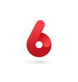 number 6 logo icon design template elements vector image vector image