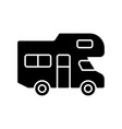 recreational vehicle black glyph icon vector image