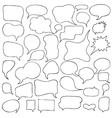 set of cartoon speech and thought bubbles vector image