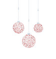 christmas balls decoration vector image