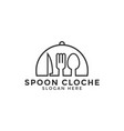 cloche logo icon design template line art vector image vector image