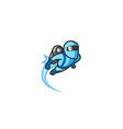 creative blue jetpack logo vector image