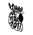 hand drawn rooster head with lettering hello new vector image vector image