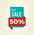 hot sale -50 off promo label informing of discount vector image