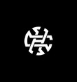 initial letter c h logo template with cross vector image vector image