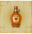 retro maple syrup bottle vector image