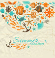 summer vacation design composition vector image vector image