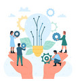 support from leader for business team hands vector image