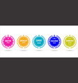 collection of certified badge template 0446 vector image