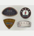 speedometers speed gauges realistic vector image vector image