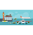 airport terminal ground work vector image