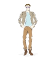 fashionable man sketch on a white background vector image