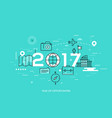 infographic banner 2017 - year of opportunities vector image