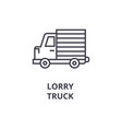 lorry truck line icon sign vector image
