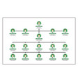 organization chart infographics with people icon vector image