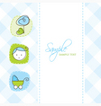 baby announcement card vector image