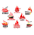 hot spicy ramen noodles japanese cuisine food vector image