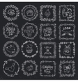 love heart doodle valentine frame vector image