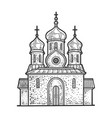 orthodox christian church sketch vector image