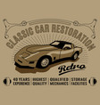 retro auto tyre poster vector image