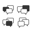 speech chat bubbles set on white background vector image