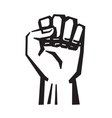 black fist vector image vector image