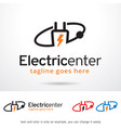 electric center logo template vector image