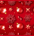 christmas seamless pattern with shining snowflakes vector image vector image