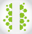 greeting card with set shamrocks for st patricks vector image