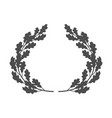 oak wreath icon placed on white background vector image