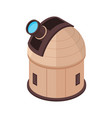 planetary telescope building composition vector image