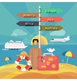 icons set of traveling and planning a summer vector image vector image