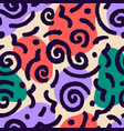 seamless pattern with hand drawn black paint vector image vector image