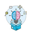 creative process with ideas icons design vector image
