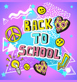 back to school funny doodle vector image