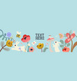 floral spring horizontal banner vector image vector image