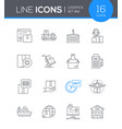 logistics - modern line design style icon set vector image