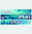 spring sale background springtime discount poster vector image vector image